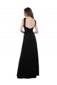 Desconto Preto Linha A Cabeçada Sem Mangas Comprimento Chão Vestidos de Festa / Vestidos de Madrinha