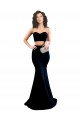 Desconto Preto Sereia Decote Alto Sem Mangas Comprimento Chão Vestidos de Madrinha / Vestidos de Noite / Vestidos de Festa