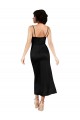 Desconto Preto Linha A Alças finas Sem Mangas Comprimento Chá Vestidos de Madrinha / Vestidos de Noite / Vestidos de Festa