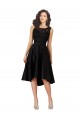 Desconto Preto Linha A Decote Ilusão Sem Mangas Comprimento Midi Vestidos de Madrinha / Vestidos de Cocktail / Vestidos de Homecoming
