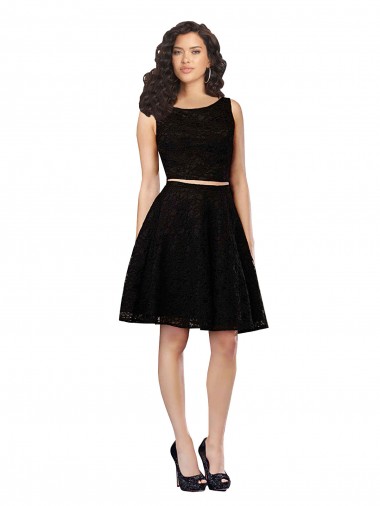 Desconto Preto Linha A Decote Joia Sem Mangas Comprimento Joelho Vestidos de Madrinha / Vestidos de Cocktail / Vestidos de Homecoming