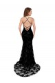Desconto Preto Sereia Decote Alto Sem Mangas Comprimento Chão Longo Vestidos de Madrinha / Vestidos de Noite / Vestidos de Festa