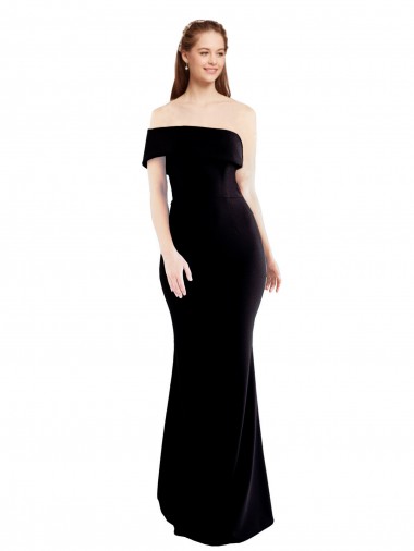 Desconto Preto Sereia Um Ombro Sem Mangas Comprimento Chão Longo Vestidos de Madrinha / Vestidos de Noite / Vestidos de Festa