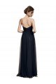 Desconto Preto Linha A Amor Sem Mangas Comprimento Chão Vestido de Madrinha / Vestido Formais