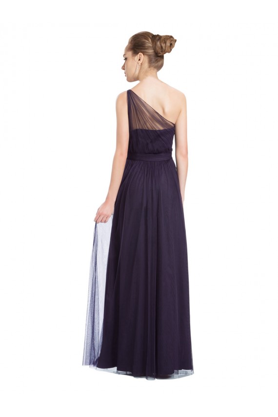 Desconto Preto Linha A Um Ombro Sem Mangas Comprimento Chão Vestido Formais / Vestido de Madrinha