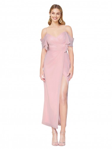 Desconto Prímula Sereia Fora do Ombro Ombro Frio Comprimento Joelho Vestidos de Madrinha / Vestidos de Noite / Vestidos de Festa