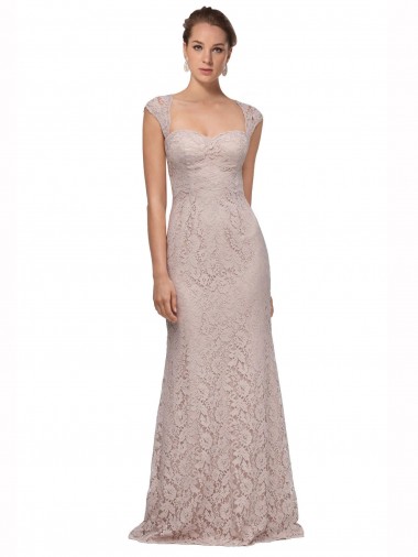 Desconto Sereia Amor Mangas Curtas Comprimento Chão Vestidos de Madrinha / Vestidos de Festa
