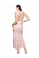 Desconto Rosa Bainha Decote Alto Sem Mangas Comprimento Midi Vestidos de Madrinha / Vestidos de Noite / Vestidos de Festa / Vestidos de Cocktail