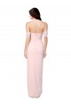 Desconto Rosa Linha A Fora do Ombro Sem Mangas Alto Baixo Alto Baixo, Vestidos de Madrinha