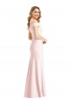 Desconto Rosa Trombeta Fora do Ombro Sem Mangas Comprimento Chão Vestidos de Madrinha / Vestidos de Noite / Vestidos de Festa