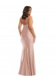 Desconto Rosa Empoeirado Sereia Decote V Sem Mangas Comprimento Chão Longo Vestidos de Madrinha / Vestidos de Noite / Vestidos de Festa