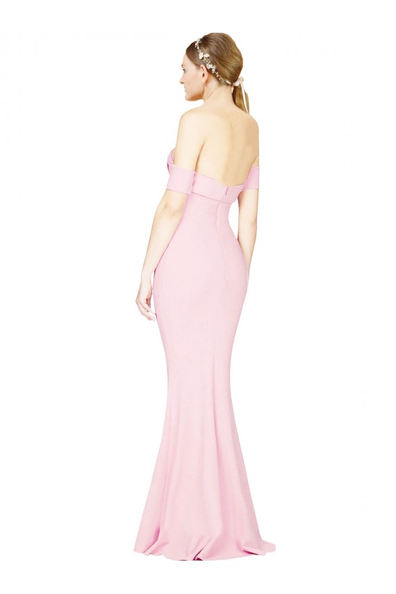 Desconto Rosa Linha A Sem alças Sem Mangas Comprimento Chão Vestidos de Madrinha / Vestidos de Noite / Vestidos de Festa