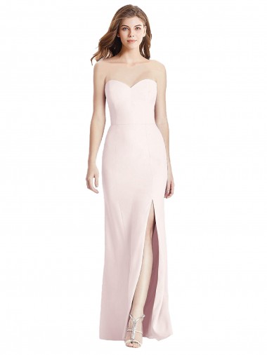 Desconto Rosa Trombeta Amor Sem Mangas Comprimento Chão Vestidos de Madrinha / Vestidos de Festa