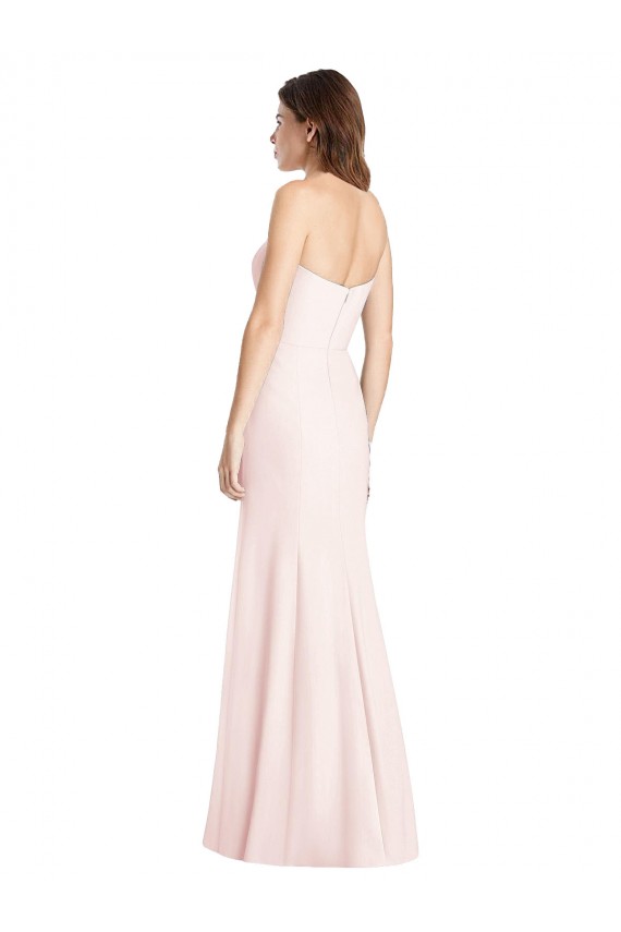 Desconto Rosa Trombeta Amor Sem Mangas Comprimento Chão Vestidos de Madrinha / Vestidos de Festa
