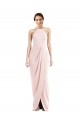Desconto Rosa Trombeta Cabeçada Sem Mangas Comprimento Chão Vestidos de Madrinha / Vestidos de Festa