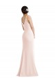 Desconto Rosa Trombeta Decote V Sem Mangas Comprimento Chão Vestidos de Madrinha / Vestidos de Noite / Vestidos de Festa