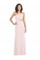 Desconto Rosa Trombeta Um Ombro Sem Mangas Comprimento Chão Vestidos de Madrinha / Vestidos de Noite / Vestidos de Festa