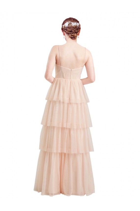 Desconto Rosa Linha A Decote V Sem Mangas Comprimento Chão Vestidos de Festa / Vestidos de Madrinha