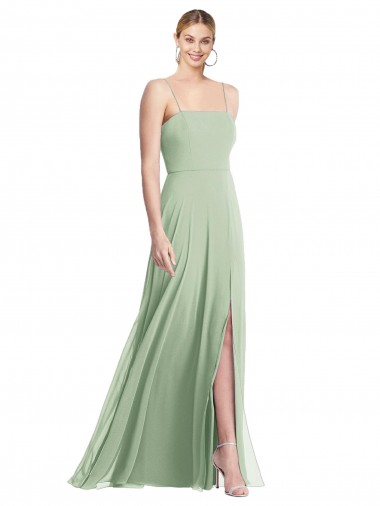 Desconto Sábio Trombeta Alças finas Sem Mangas Comprimento Chão Vestidos de Madrinha / Vestidos de Noite