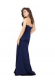 Desconto Safira Linha A Amor Sem Mangas Comprimento Chão Longo Vestidos de Madrinha / Vestidos de Noite / Vestidos de Festa