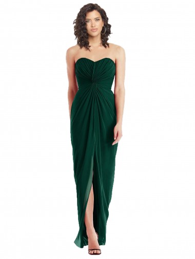 Desconto Sempre Verde Linha A Amor Sem Mangas Comprimento Chão Vestidos de Madrinha
