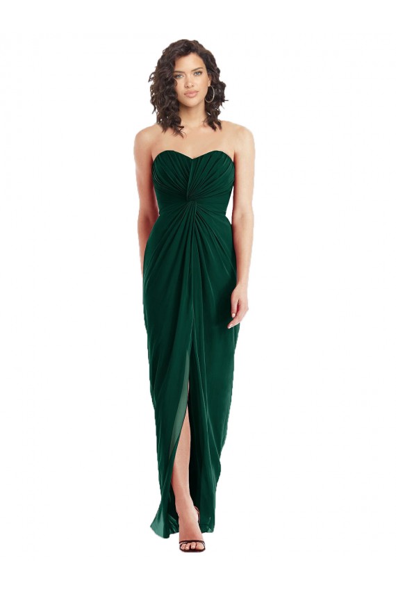 Desconto Sempre Verde Linha A Amor Sem Mangas Comprimento Chão Vestidos de Madrinha