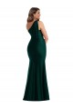 Desconto Sempre Verde Sereia Um Ombro Sem Mangas Comprimento Chão Vestidos de Madrinha / Vestidos de Noite / Vestidos de Festa