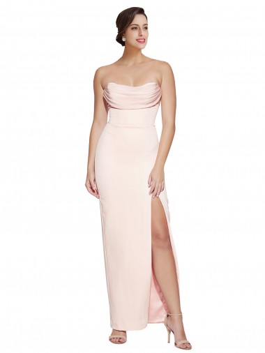Desconto Sereia Decote Capuz Sem Mangas Comprimento Chão Vestidos de Madrinha / Vestidos de Noite / Vestidos de Festa