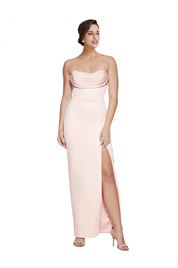 Desconto Sereia Decote Capuz Sem Mangas Comprimento Chão Vestidos de Madrinha / Vestidos de Noite / Vestidos de Festa