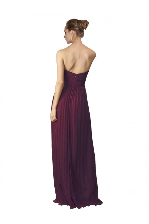 Desconto Uva Linha A Amor Sem Mangas Comprimento Chão Vestidos de Madrinha / Vestidos Formais