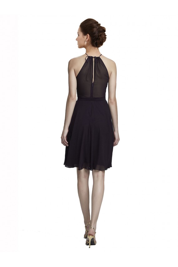 Desconto Uva Linha A Cabeçada Sem Mangas Comprimento Joelho Vestidos de Madrinha / Vestidos de Cocktail / Vestidos de Homecoming
