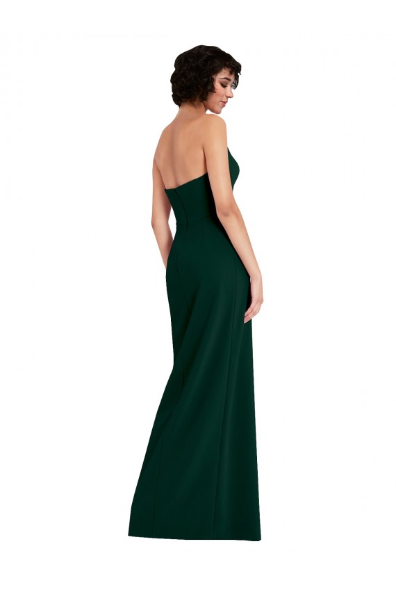 Desconto Verde Meia-Noite Bainha Colher Sem Mangas Comprimento Chão Vestidos de Madrinha / Vestidos de Noite / Vestidos de Festa