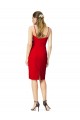 Desconto Vermelho Bainha Amor Sem Mangas Comprimento Cocktail Vestidos de Madrinha / Vestidos de Noite / Vestidos de Festa