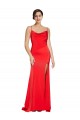 Desconto Vermelho Bainha Decote Capuz Sem Mangas Comprimento Chão Vestidos de Madrinha / Vestidos de Noite / Vestidos de Festa