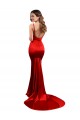 Desconto Vermelho Sereia Amor Sem Mangas Comprimento Chão Vestidos de Madrinha / Vestidos de Baile / Vestidos de Festa