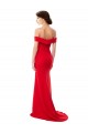 Desconto Vermelho Linha A Fora do Ombro Sem Mangas Comprimento Chão Vestidos de Madrinha / Vestidos de Noite / Vestidos de Festa