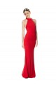 Desconto Vermelho Sereia Cabeçada Sem Mangas Comprimento Chão Longo Vestidos de Noite / Vestidos de Festa