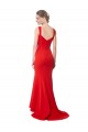 Desconto Vermelho Sereia Amor Sem Mangas Comprimento Chão Vestidos de Madrinha / Vestidos de Noite