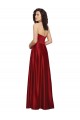 Desconto Vermelho Escuro Linha A Sem alças Sem Mangas Comprimento Chão Vestidos de Madrinha / Vestidos de Festa