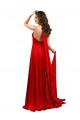 Desconto Vermelho Linha A Cabeçada Sem Mangas Comprimento Chão Longo Vestidos de Madrinha / Vestidos de Noite / Vestidos de Festa