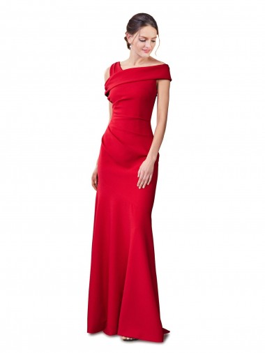 Desconto Vermelho Sereia Sem Mangas Comprimento Chão Vestidos de Madrinha / Vestidos de Noite / Vestidos de Festa